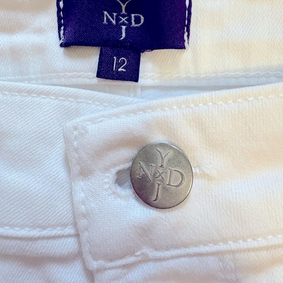NYDJ Clarissa Mid Rise Ankle White Jeans Patented Lift Tuck Technology Size 12 - Picture 10 of 13